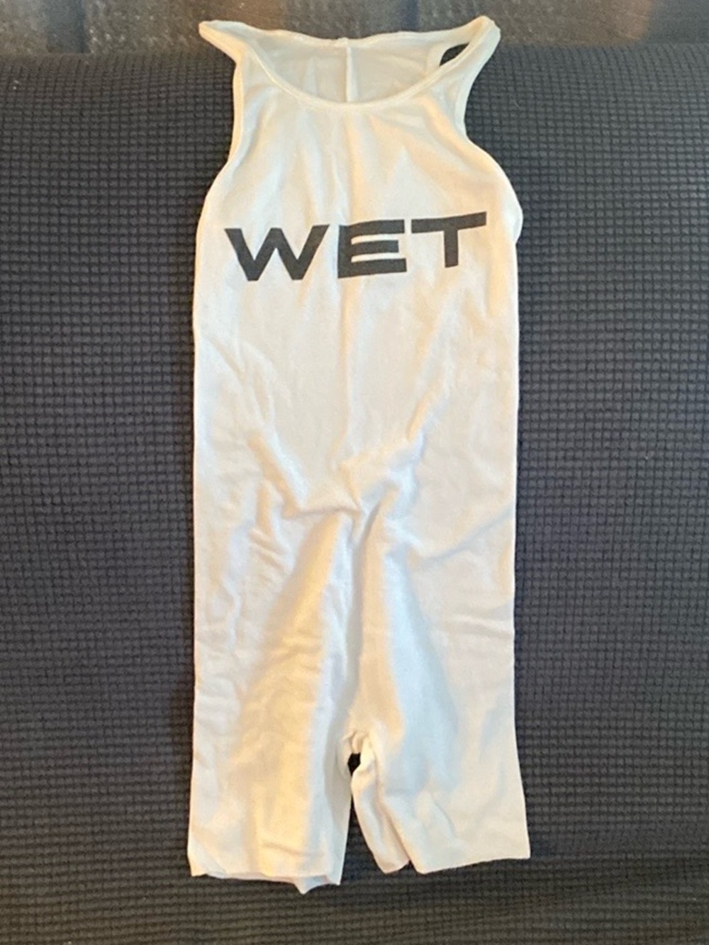 SIZE 2, 💯% Authentic Yeezy X Mowalola Sleeveless Romper with Black Text